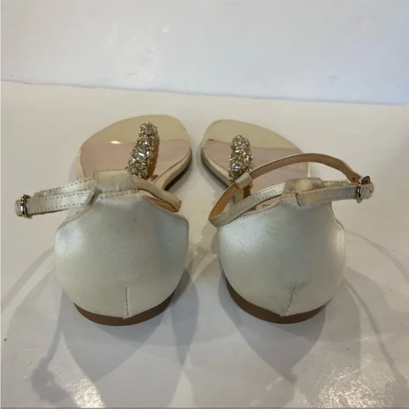 Badgley mischka rhinestone t-strap gladiator Sandals Flip Flops - Picture 10 of 10